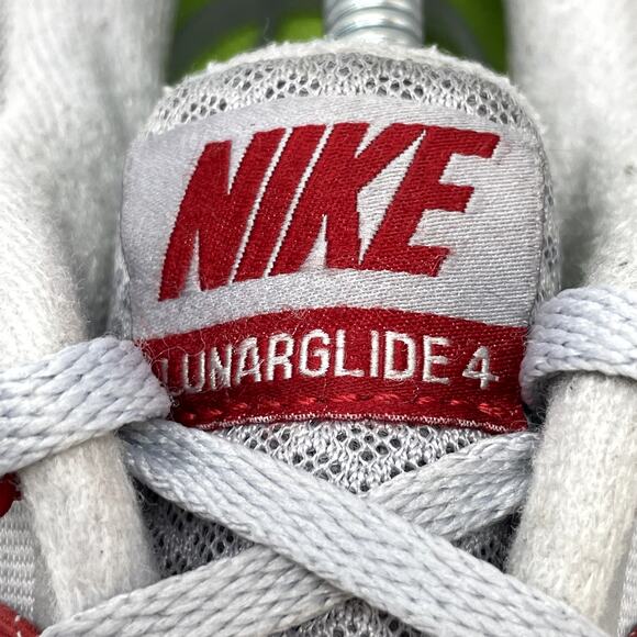 Nike Lunarglide 4 Lunarlon Grey Red Running Shoes Mens Size 13 - Picture 11 of 12